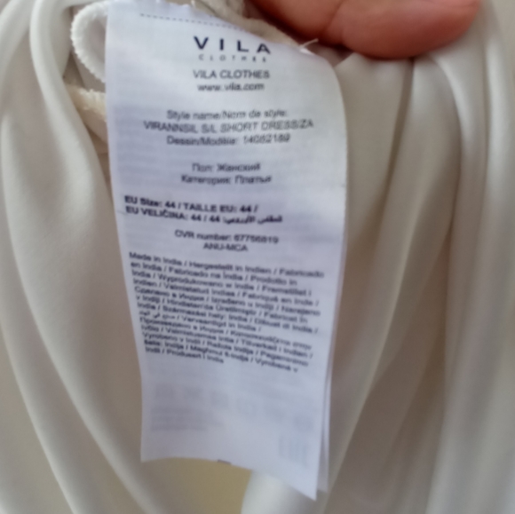 Vila White Skater Flowy Dress - Picture 6 of 9